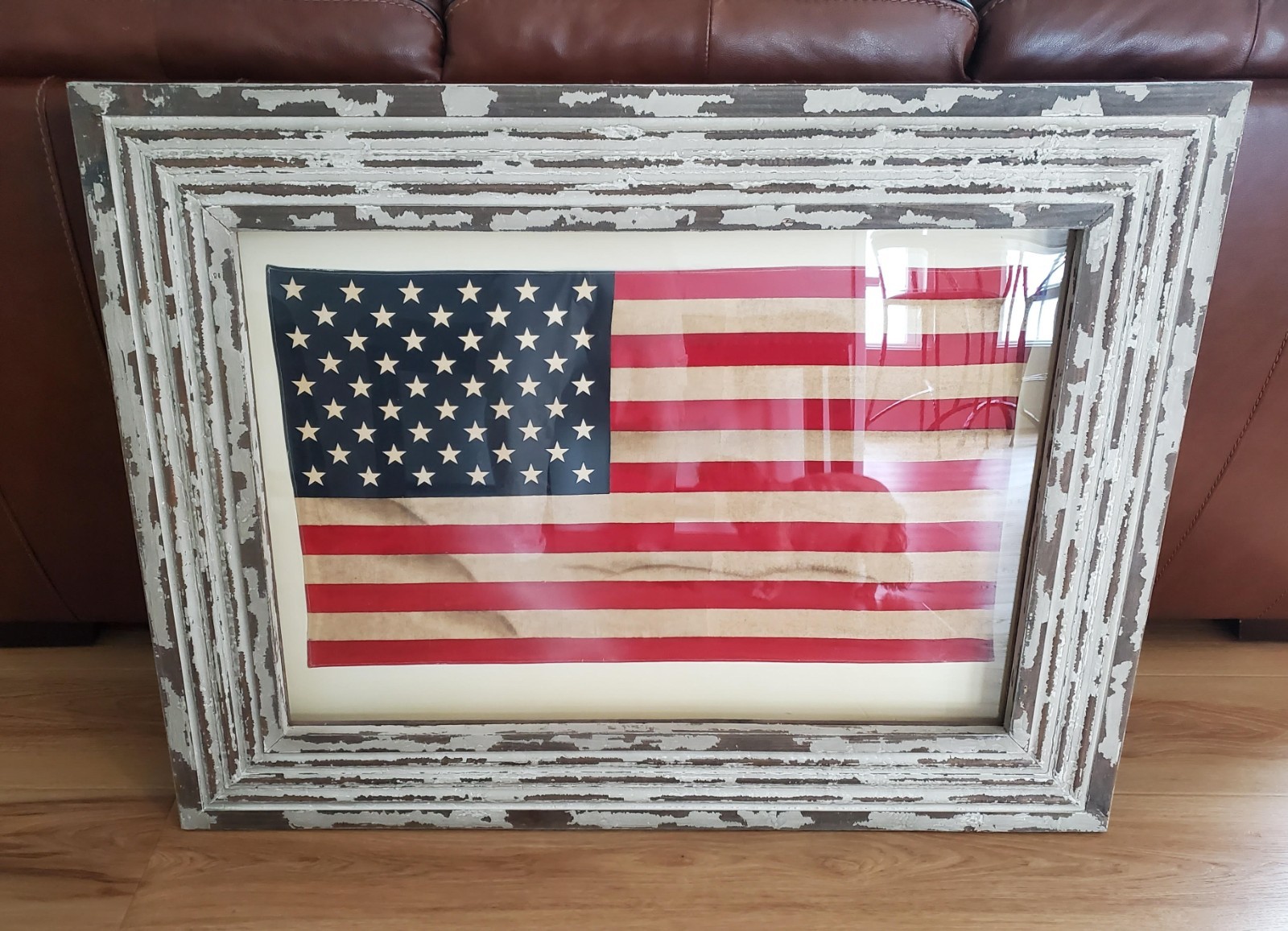 POTTERY BARN AMERICAN FLAG SHADOW BOX-GREAT PIECE TO CELEBRATE AMERICA!!