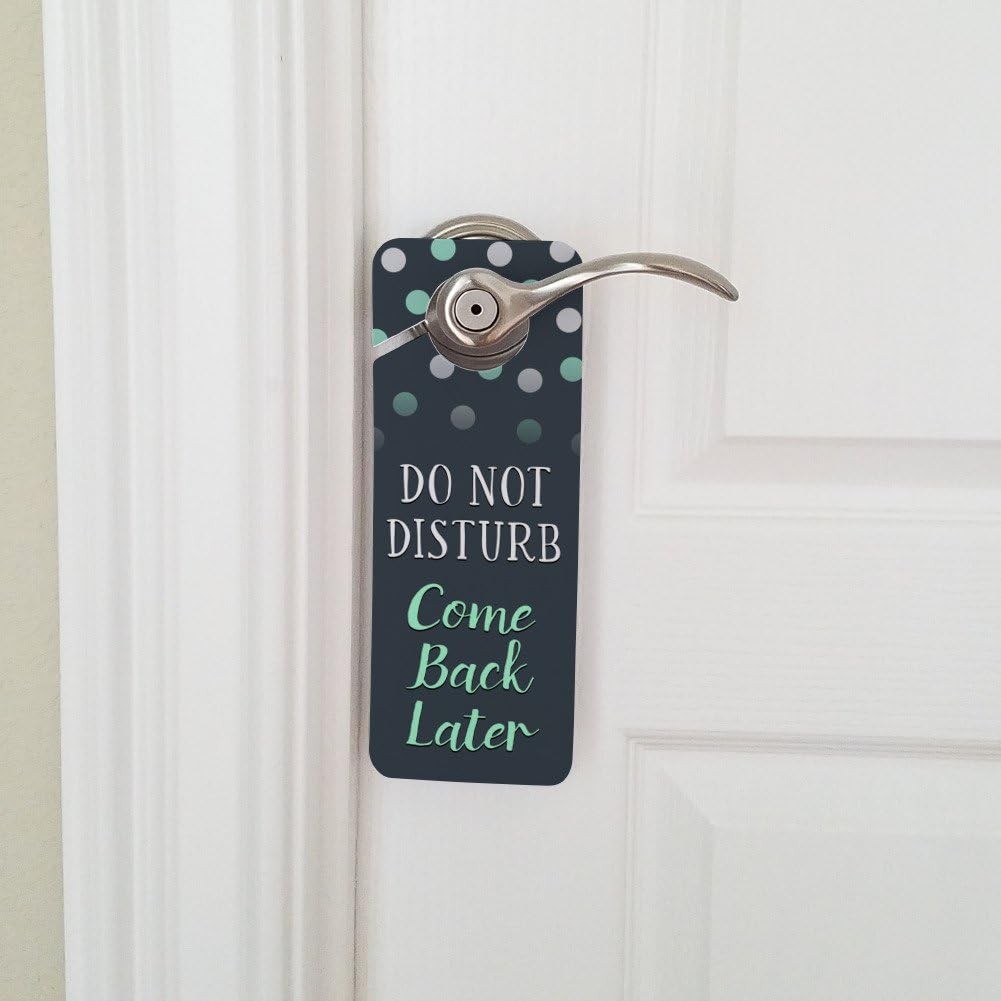 Do Not Disturb Come Back Later Plastic Door Knob Hanger Sign