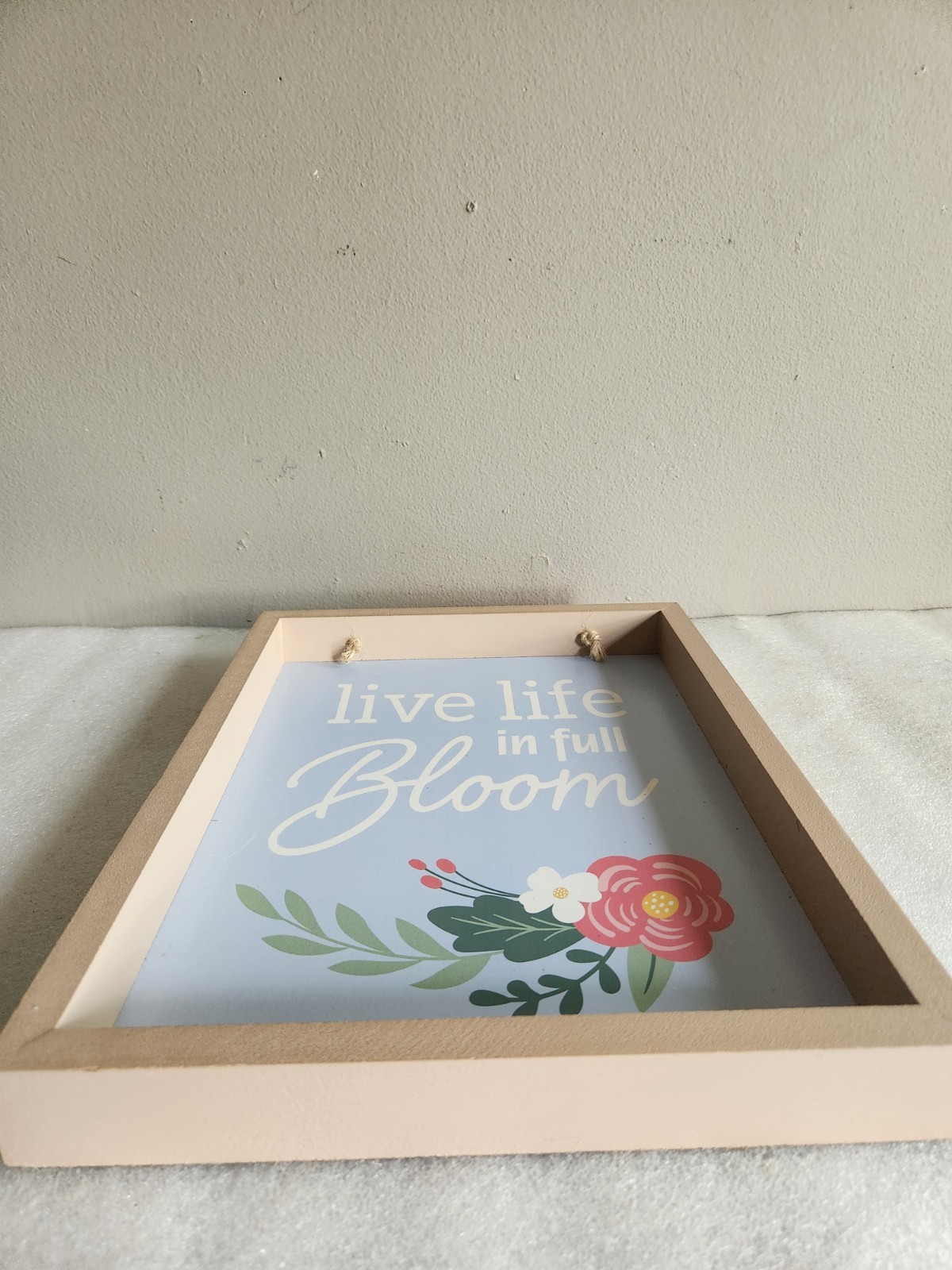 “Live Life in full Bloom” Wall Hanging Decoration 12¼”×9¼×1¼”