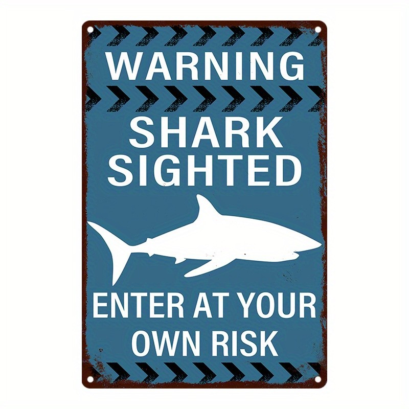 Vintage Warning Sign Aluminum Metal 8×12 Inch Scratch Resistant Decor