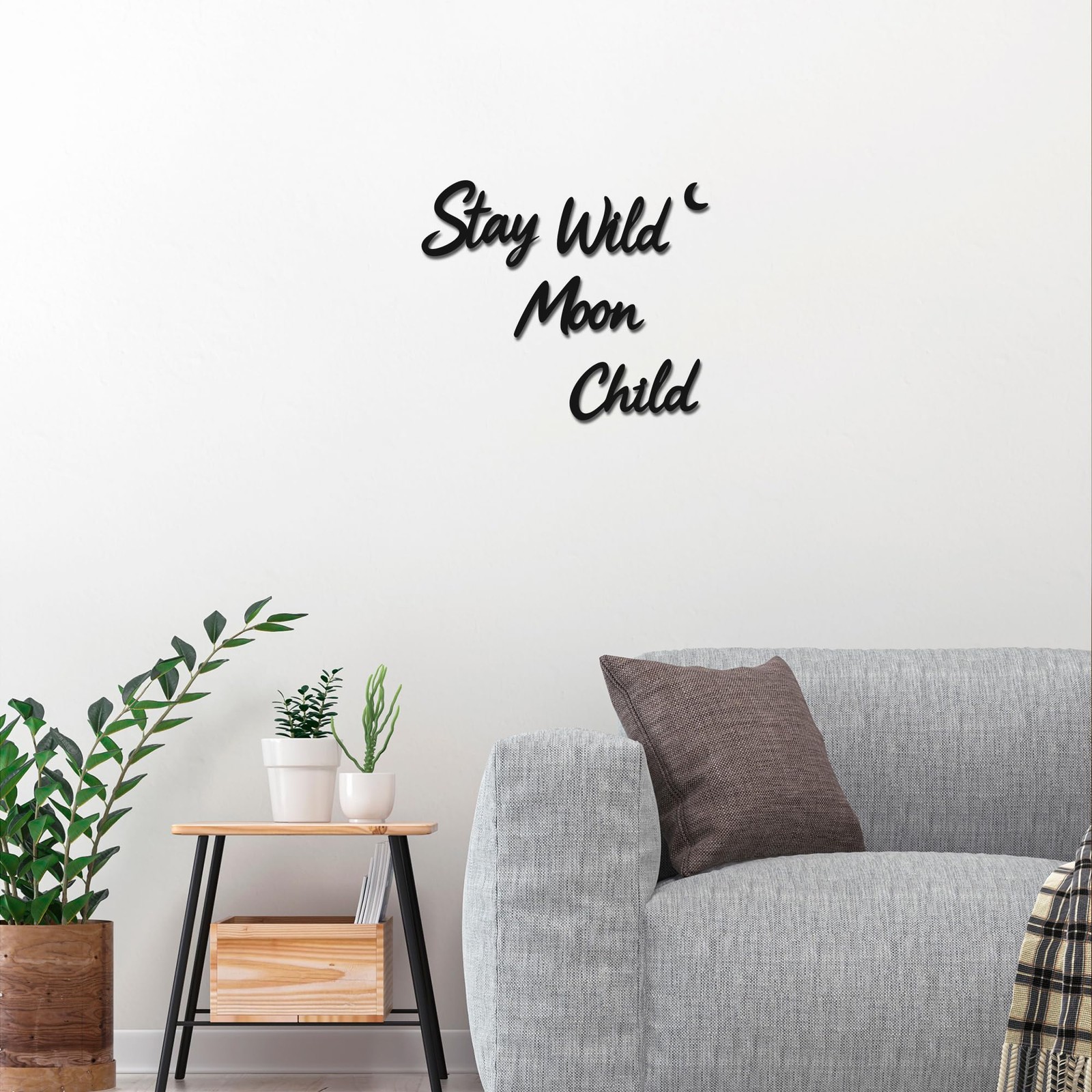 Stay Wild Moon , Enchanting Moon Wall Sculpture, Whimsical for Bohemian Home …