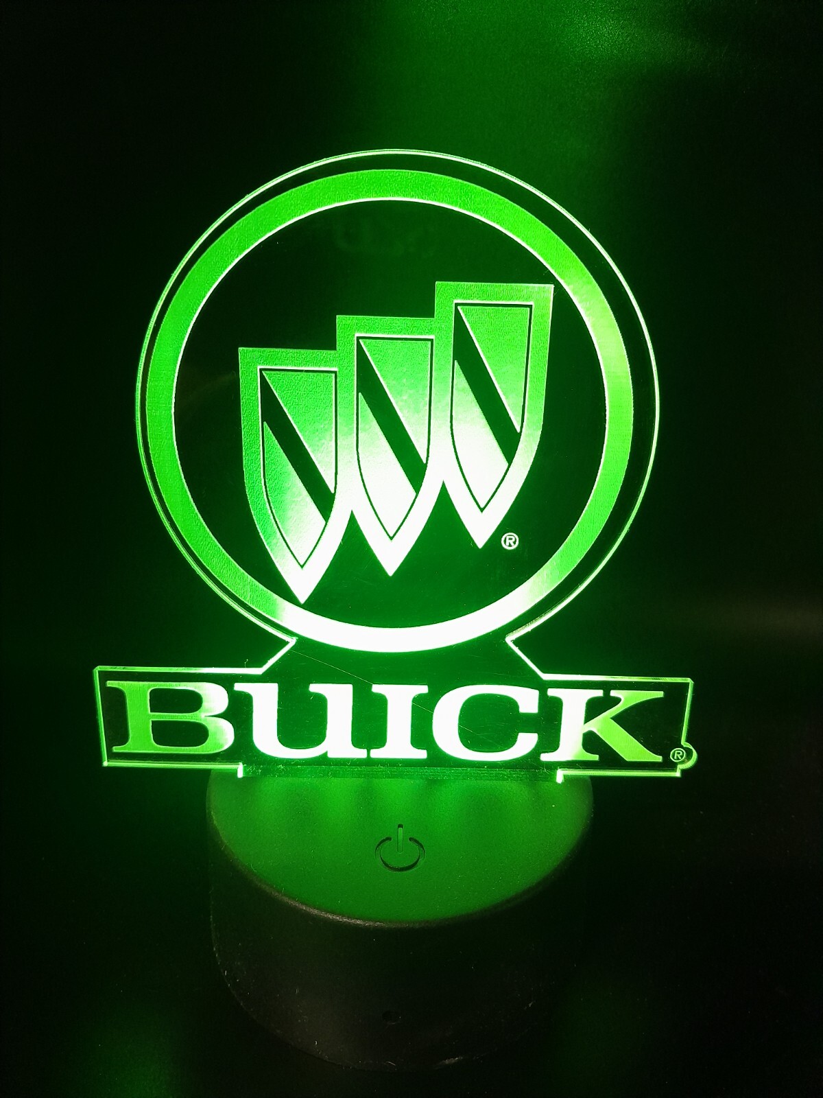 Edge Lit Tabletop Sign, Multi-Colored LED, Desk Lamp, Night Light Buick