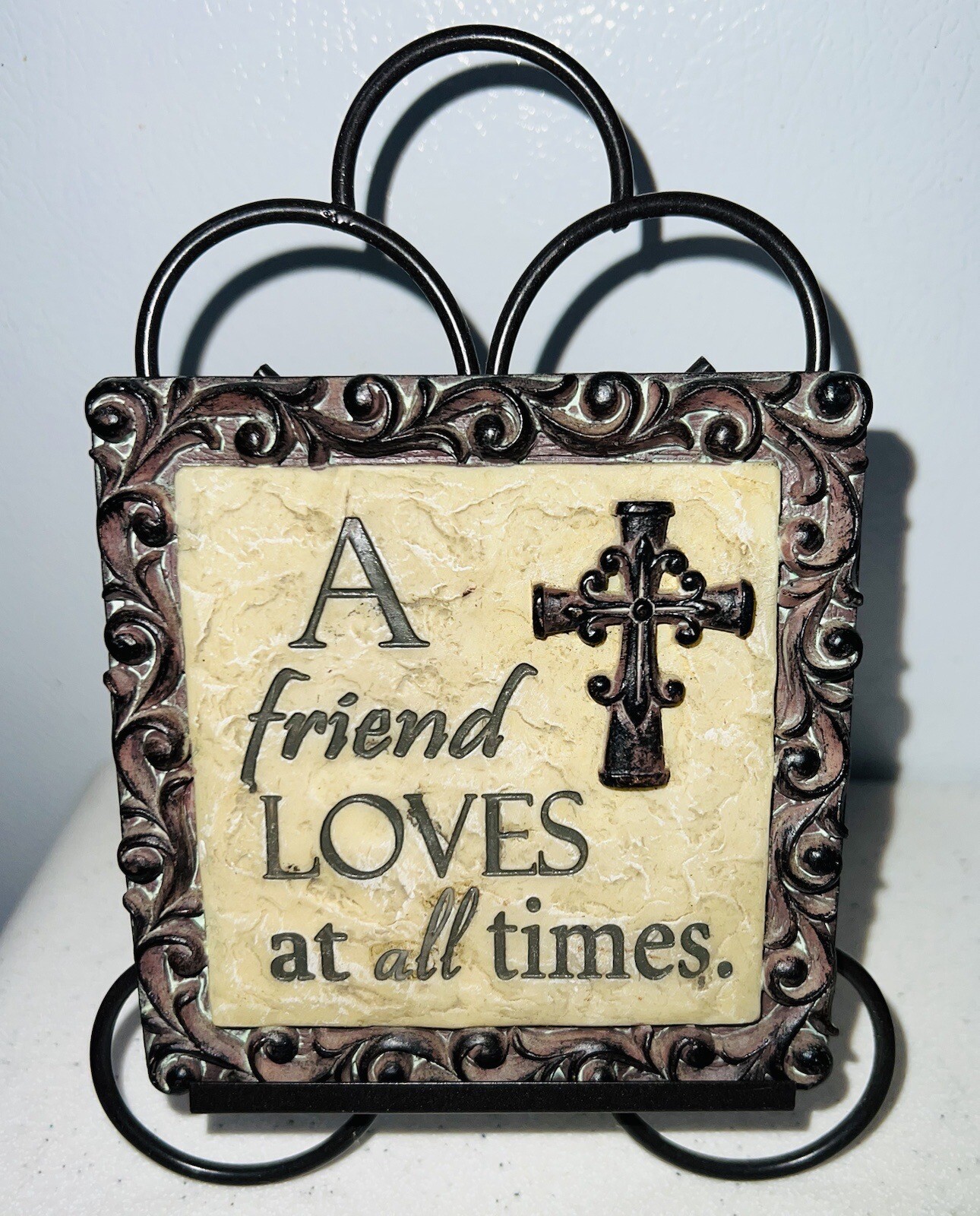 A FRIEND LOVES … Small Plaque With Easel Stand NBL44A