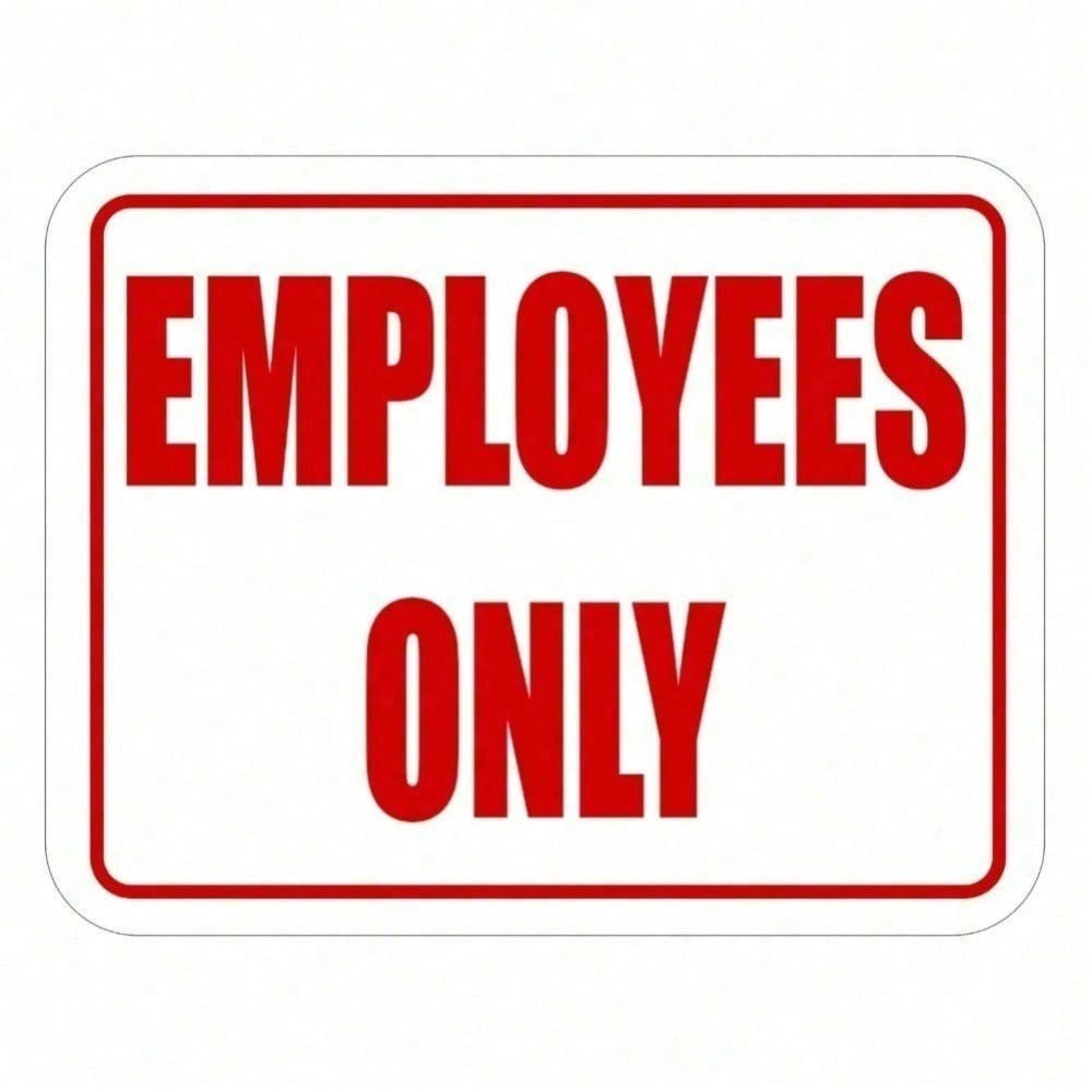 Employees Only Sign Business Store Office Door Wall Self Adhesive Message signs