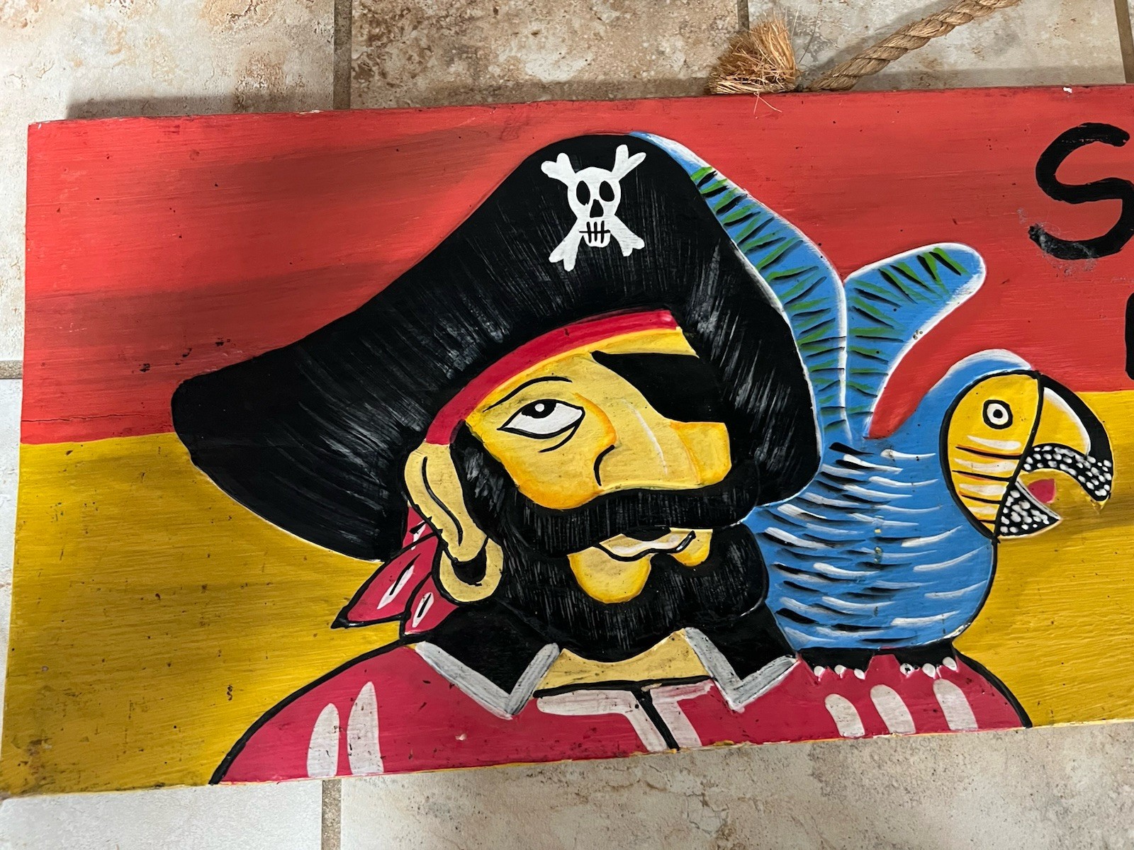Outdoors Wood Sign. Pirate Themed. Perfect For Man Cave Or Outdoor Bar