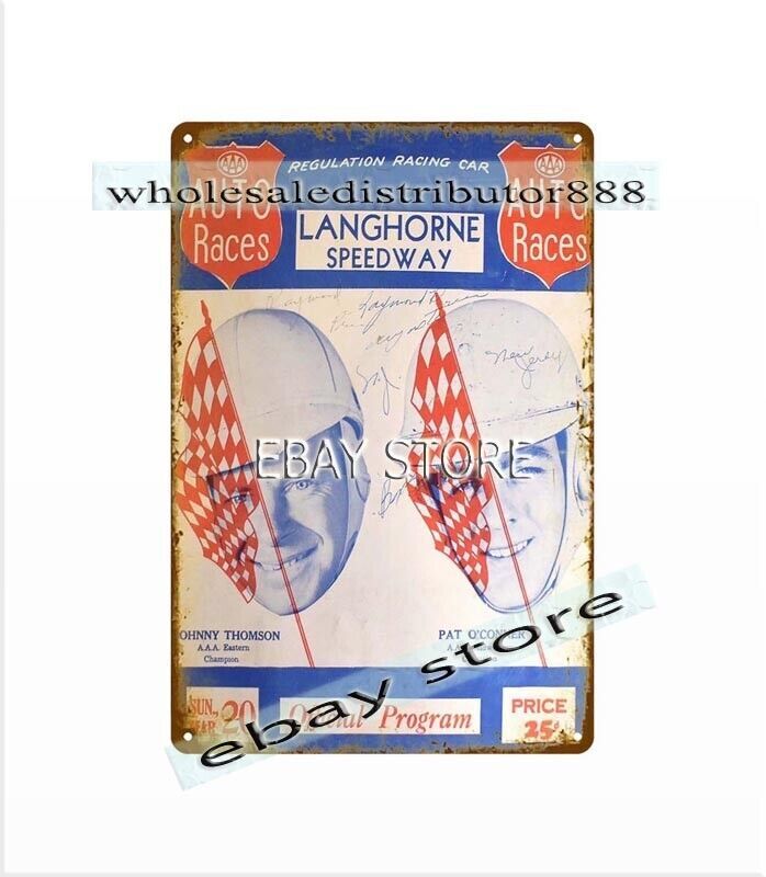1955 AAA Sprint Car LANGHORNE PA SPEEDWAY AUTO Racing metal tin sign sign images