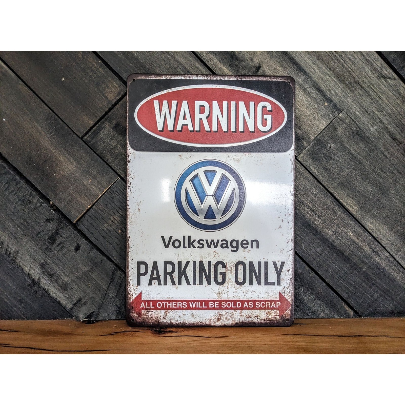 Volkswagen Parking Only Sign – Warning VW Parking Sign – 8in x 12in