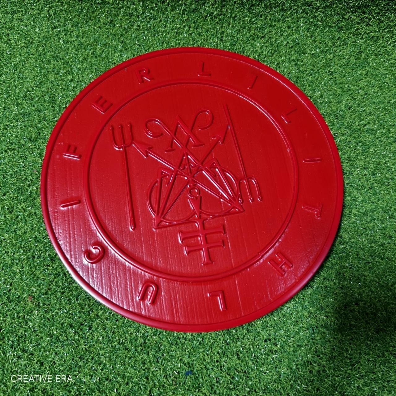 Lucifer & Lilith Red Wooden Ash Tree Altar Pentacle Any Room’s Aesthetic Decor.