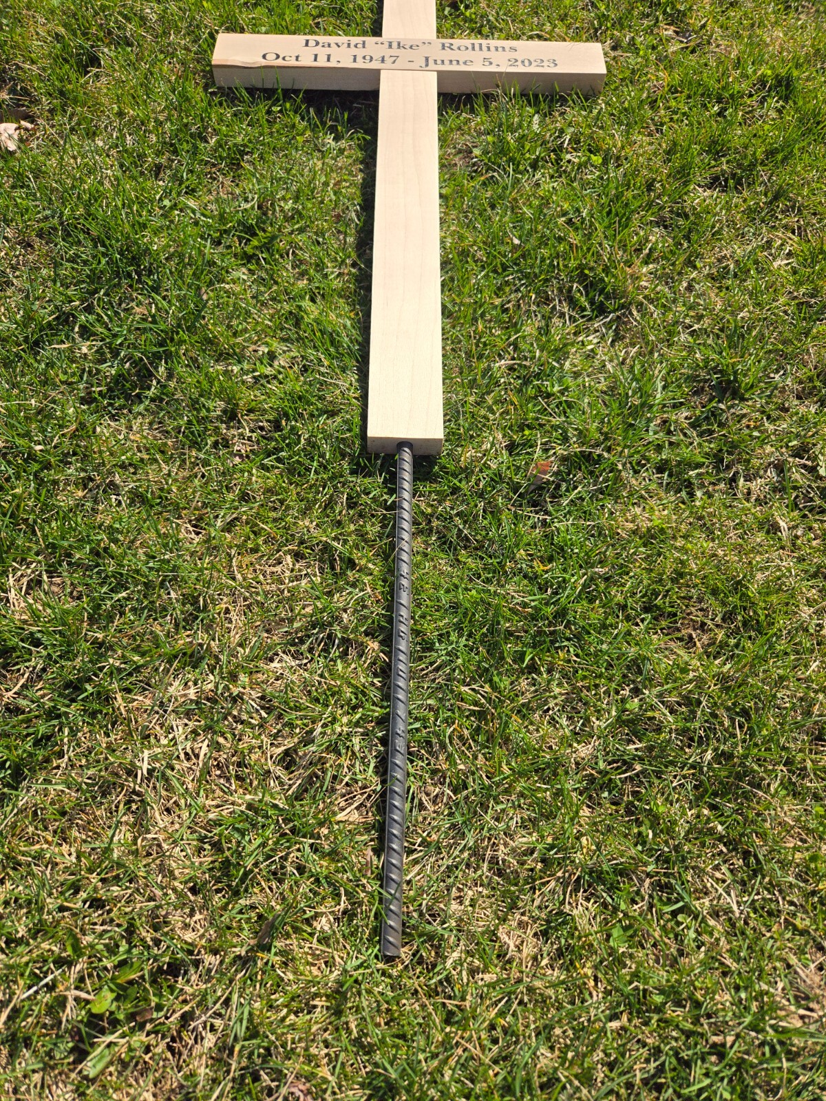 Memorial Wood Cross Personalized, Temporary Grave Marker Roadside Memorial Small