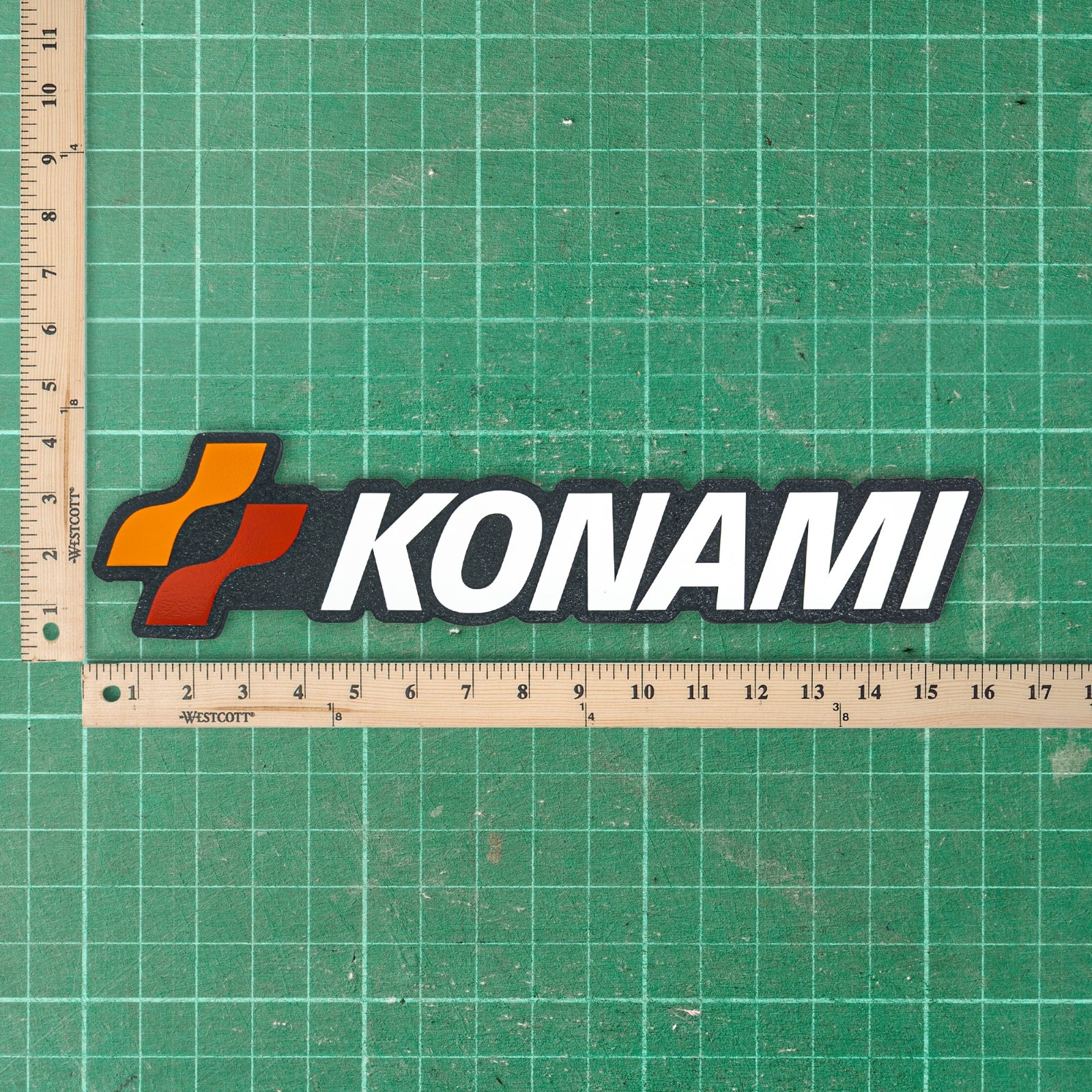 Large Engraved Konami Logo Video Game Wall Art Collectable