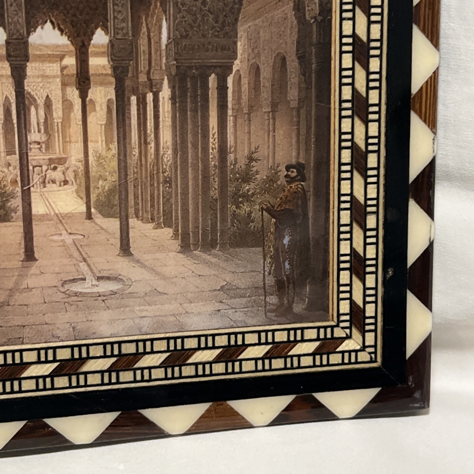 Alhambra Palace Court of The Lions Wood Inlay Plaque