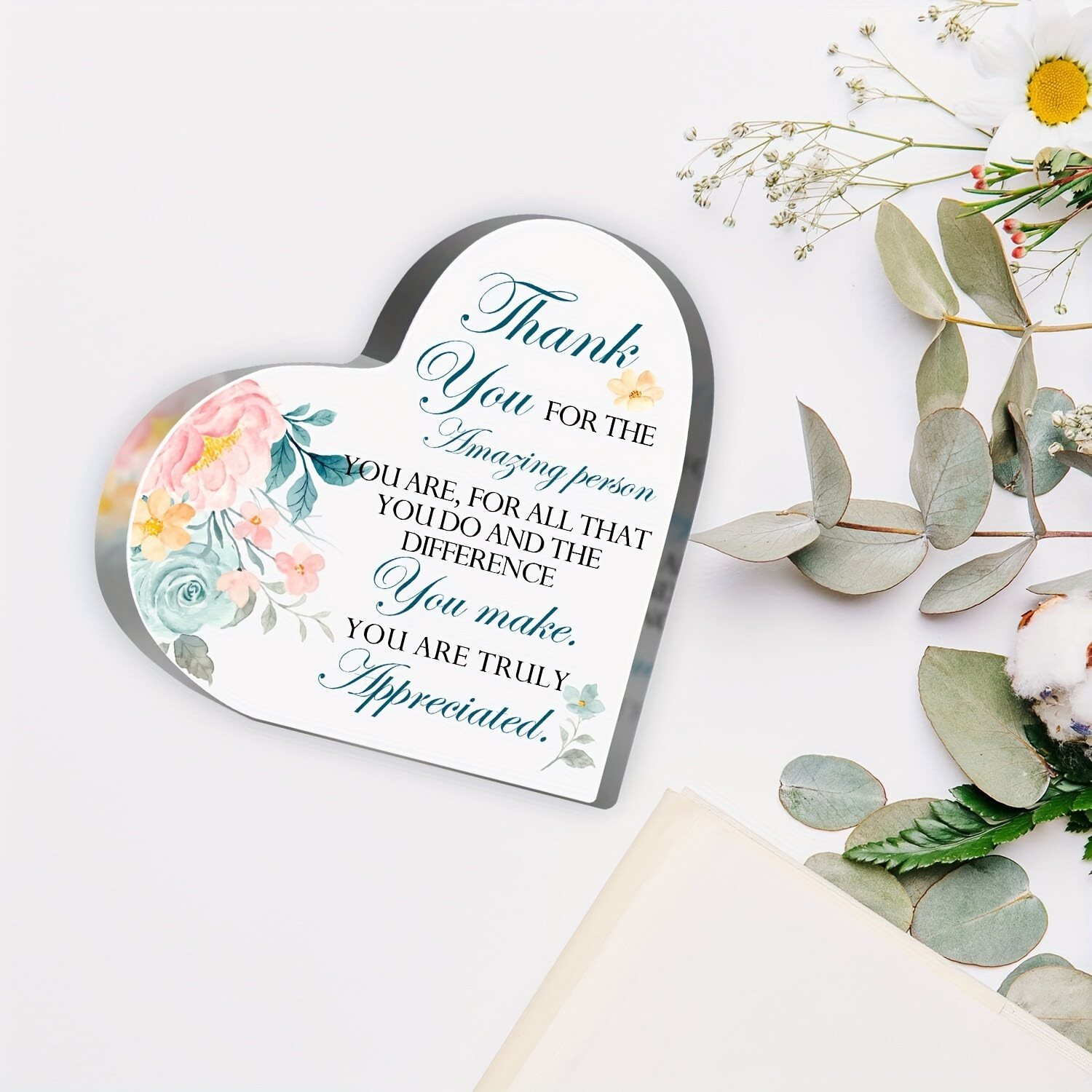 1 PC Inspirational Quotes Gifts Positive Affirmation Acrylic Desktop Decoration