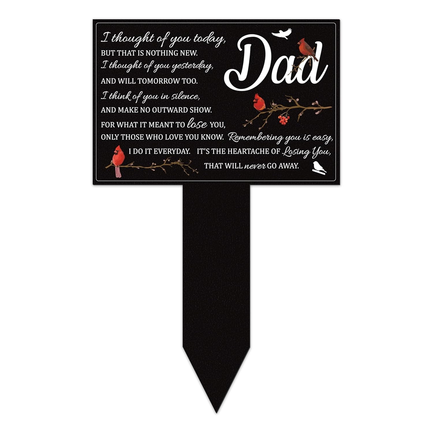 Metal Dad Grave Marker Engraving Custom Cemetery Sign Decorations Personalized