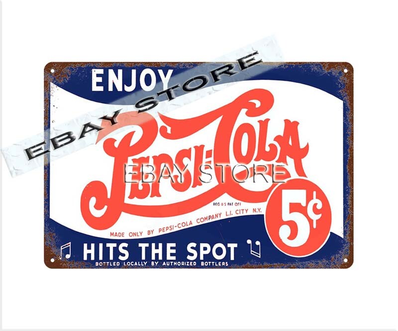 Pepsi-Cola soda pop retro tin sign new nostalgication plaque