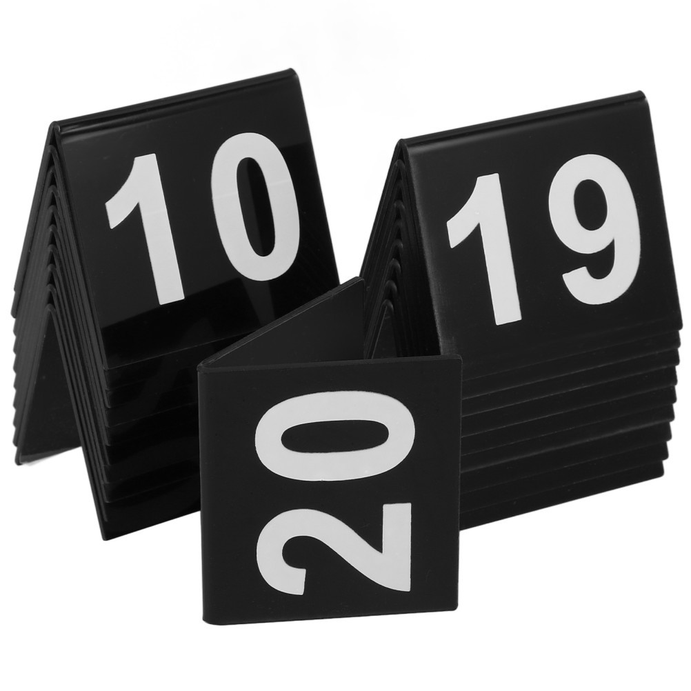 20 Pcs Numbered V Shaped Table Signs Acrylic Table Number Cards For Events