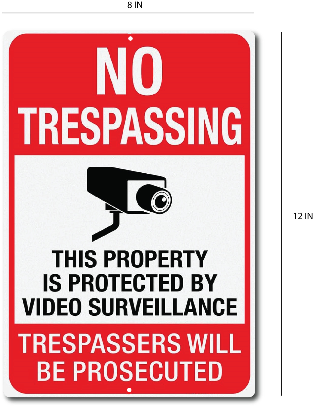 Private Property No Trespassing Sign video surveillance Warning Stay Away signs