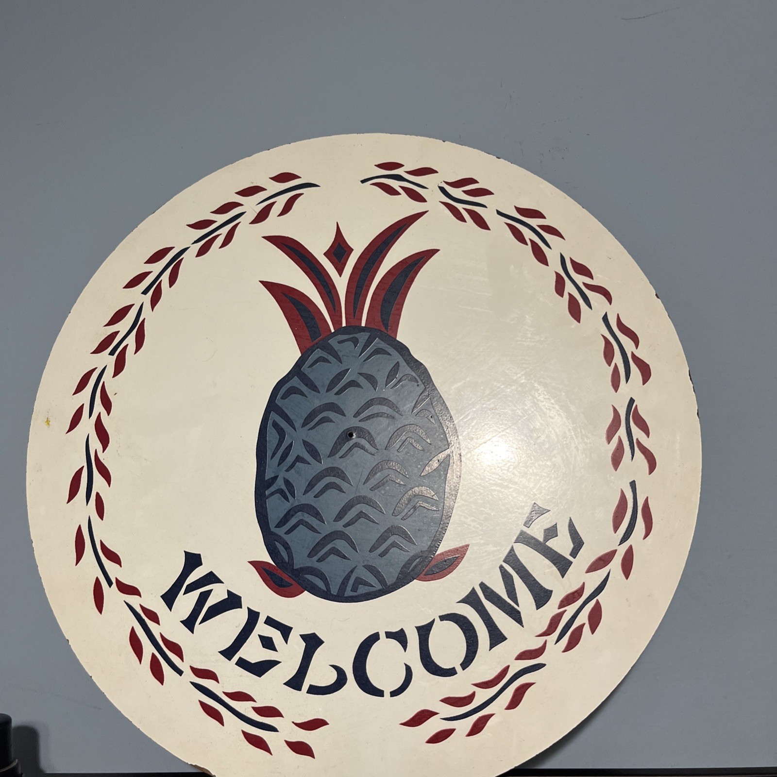 Jacob Zook Hex Sign Welcome Pineapple Hospitality Pennsylvania Dutch 15”
