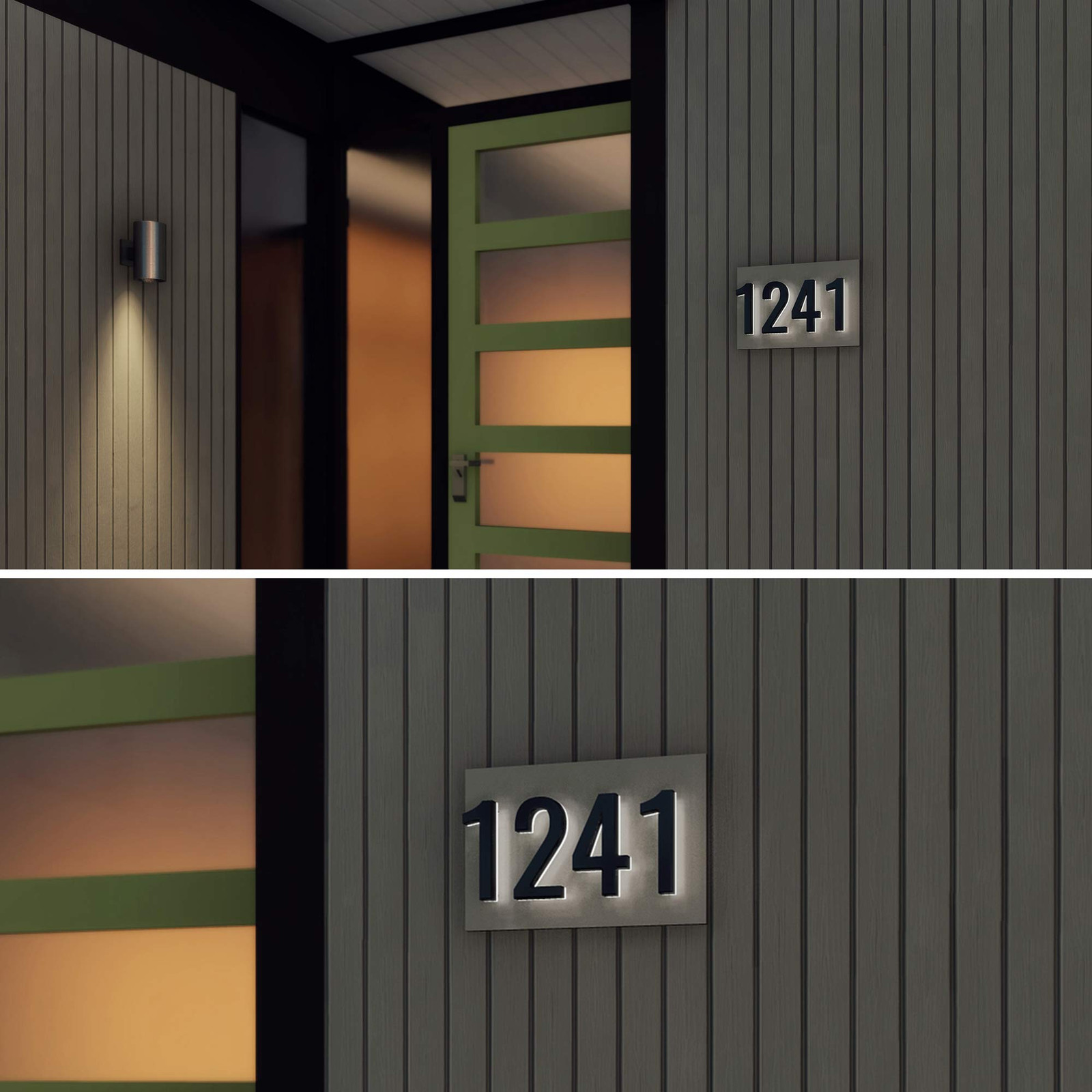 7 Inch LED House Numbers, ABS-Polymer, Premium Quality, Backlit LED 5000K Ill…