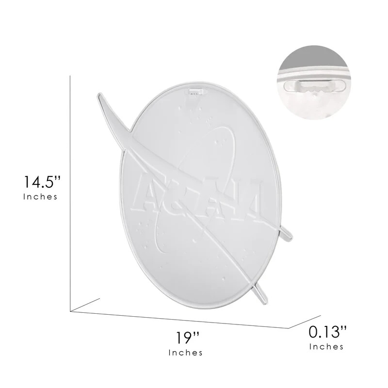 NASA “Meatball” Embossed Metal Wall Sign – Heavy Gauge Space Decor for Man Cave
