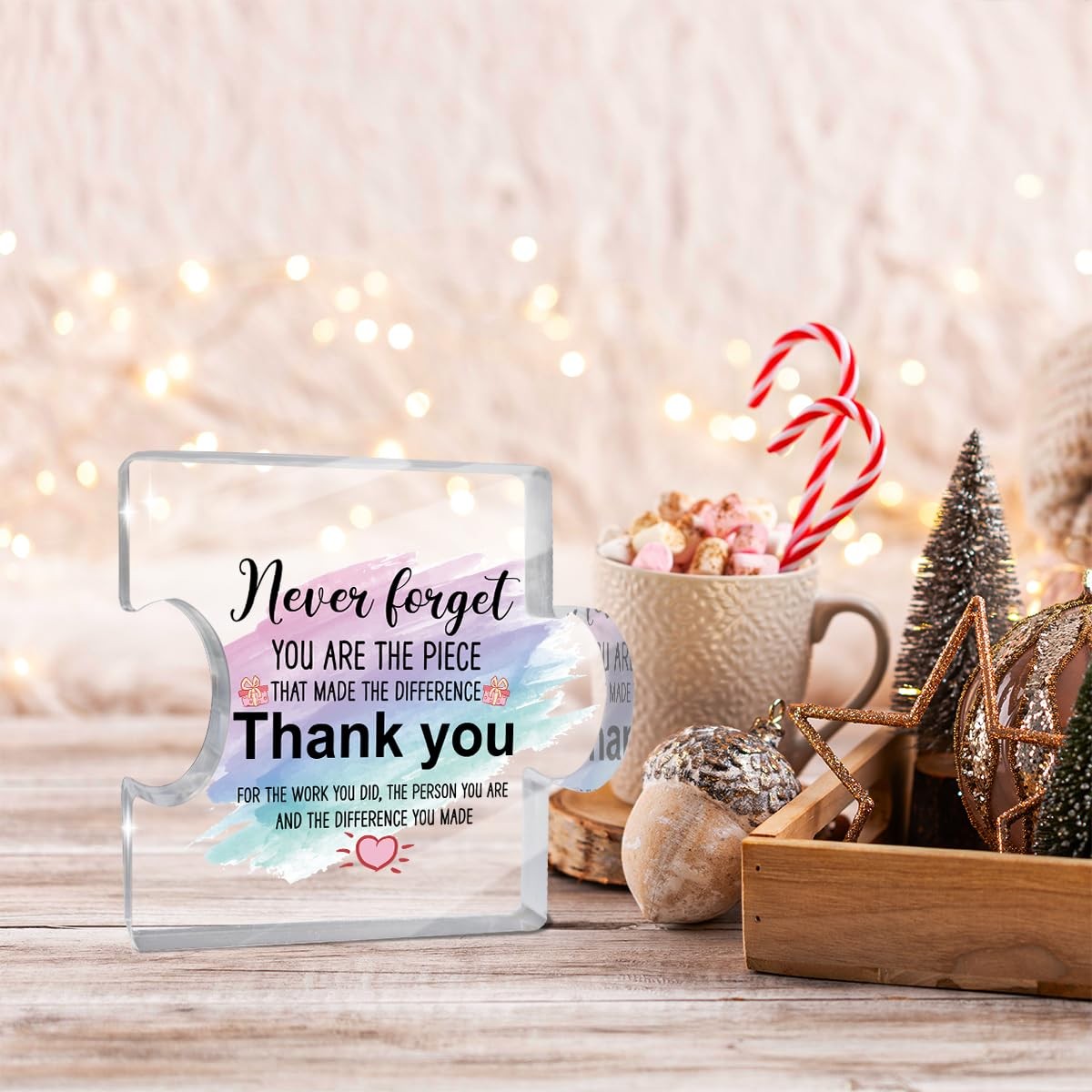 Thank You Gifts for Women, Puzzle Acrylic Sign, Office Coworker Leaving Going…