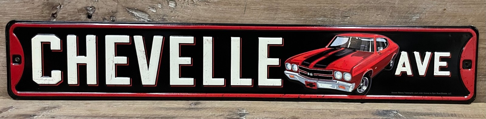 Chevelle Embossed Metal Mancave Garage Wall Sign 19″ x 3″