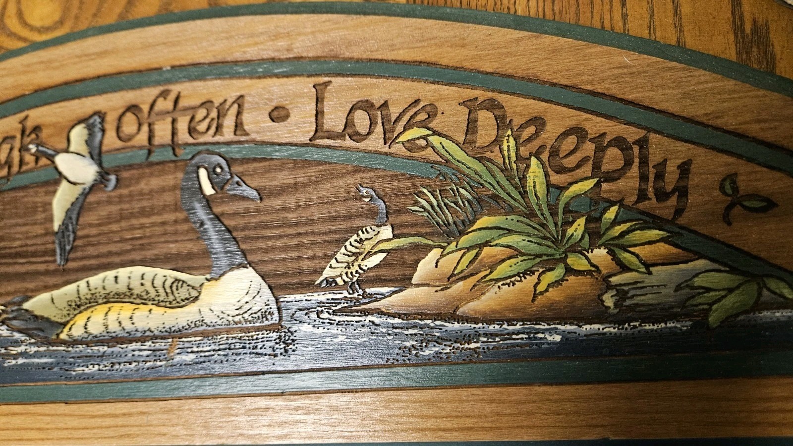 Decorative Wood Sign Live Well – Laugh Often – Love Deeply
