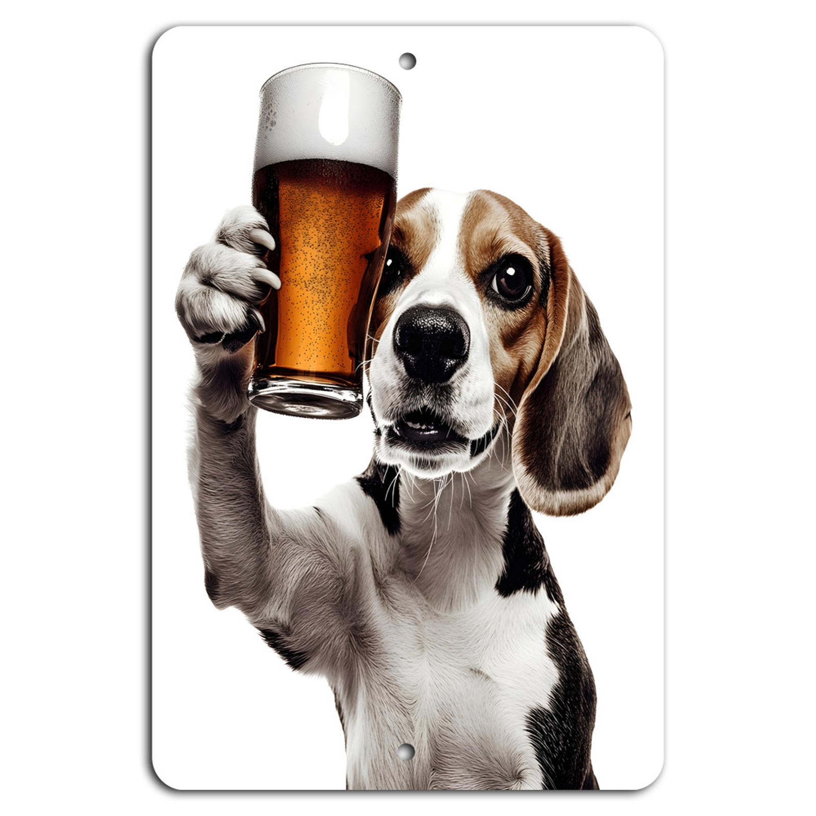 Beagle Brews Sign BanginPrints Aluminum Vintage Rustic Garage Decor