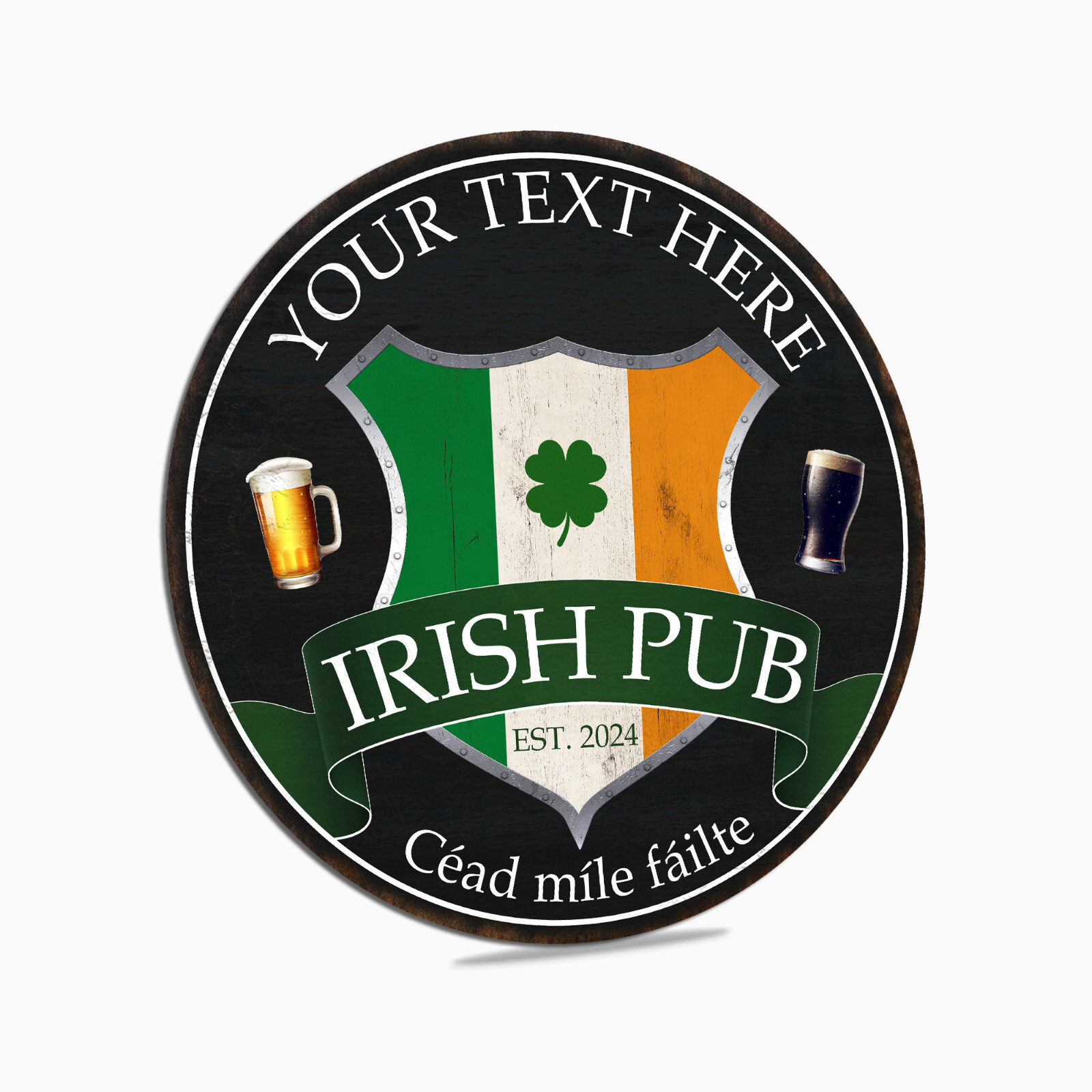 Personalized Irish Pub Sign, St Patrick’s Day Decor, Irish Decor Custom Bar Sign