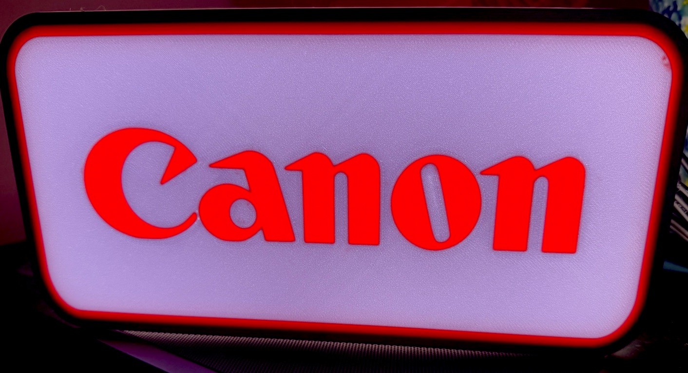 Custom Canon Logo LED Light Box