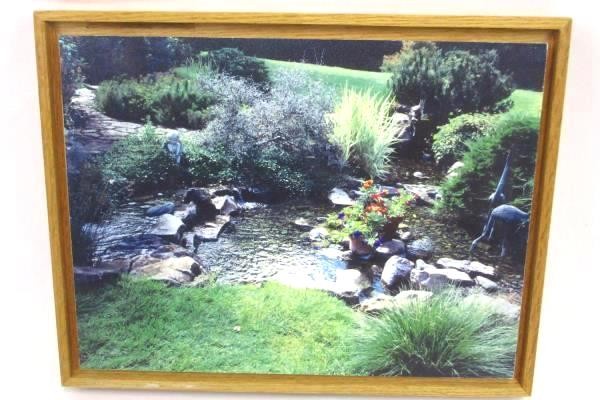 Set of 4 Wooden Framed Oregon Garden Landscape Photographs 11.25×9 Inches