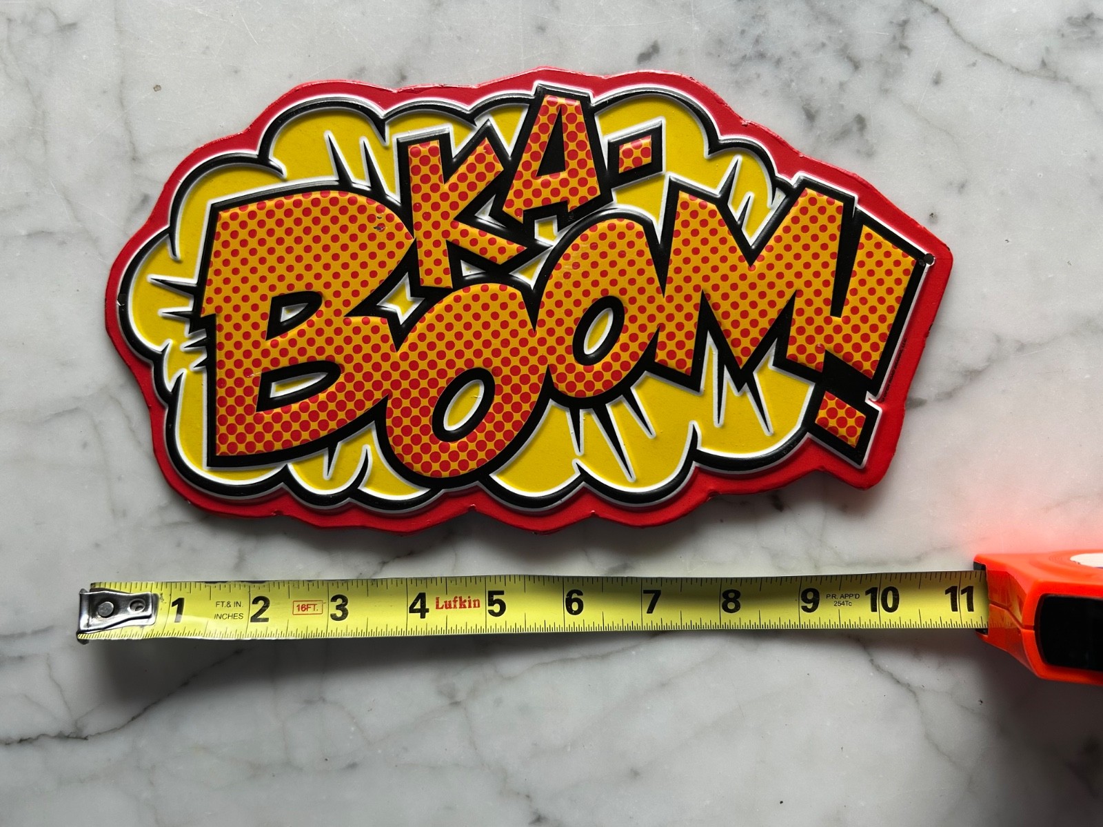 Batman KA-BOOM! Embossed Metal Sign Lot of 3 Open Road Superhero Marvel Comics