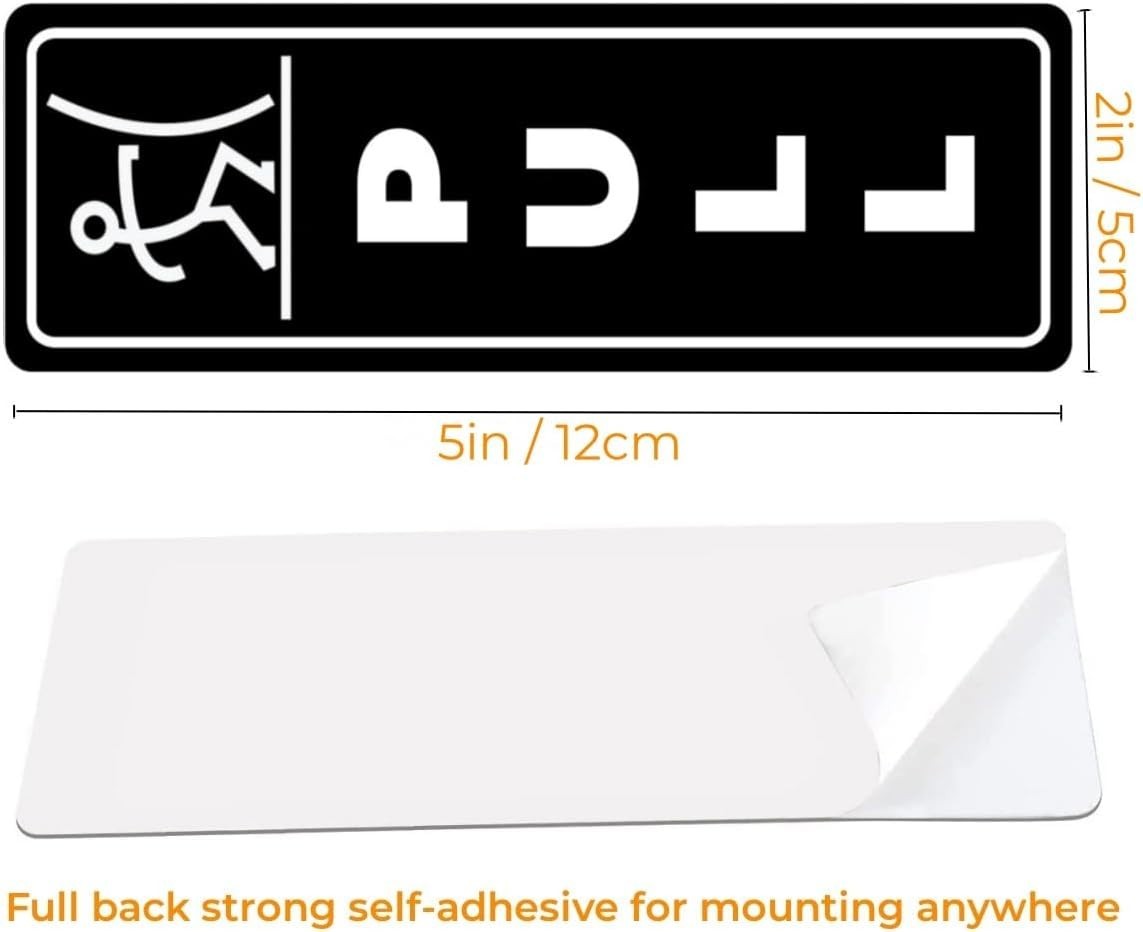 Elegant 2-Pack Acrylic Push Pull Door Signs – 2″ x 5″ for Business Safety
