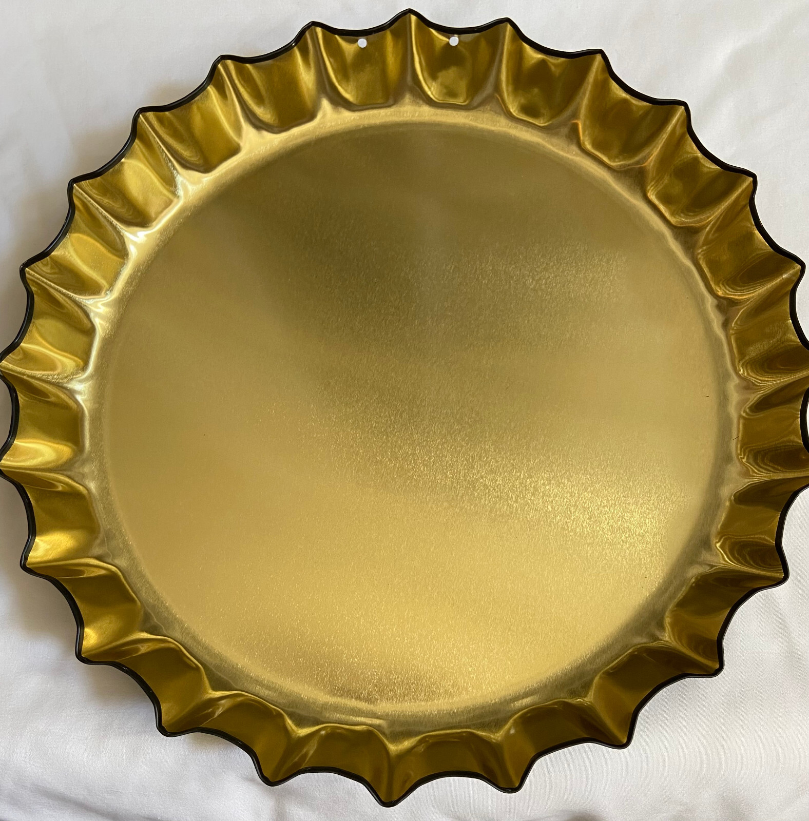 METAL BOTTLE CAP WALL ART: ROAD TRIP 14″ CIRCULAR RESIN PAINT- W/HOOK