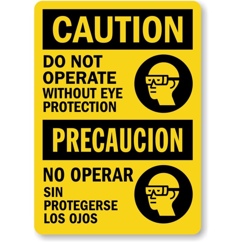 Bilingual Not Operate Caution Aluminum Weatherproof Sign b00105