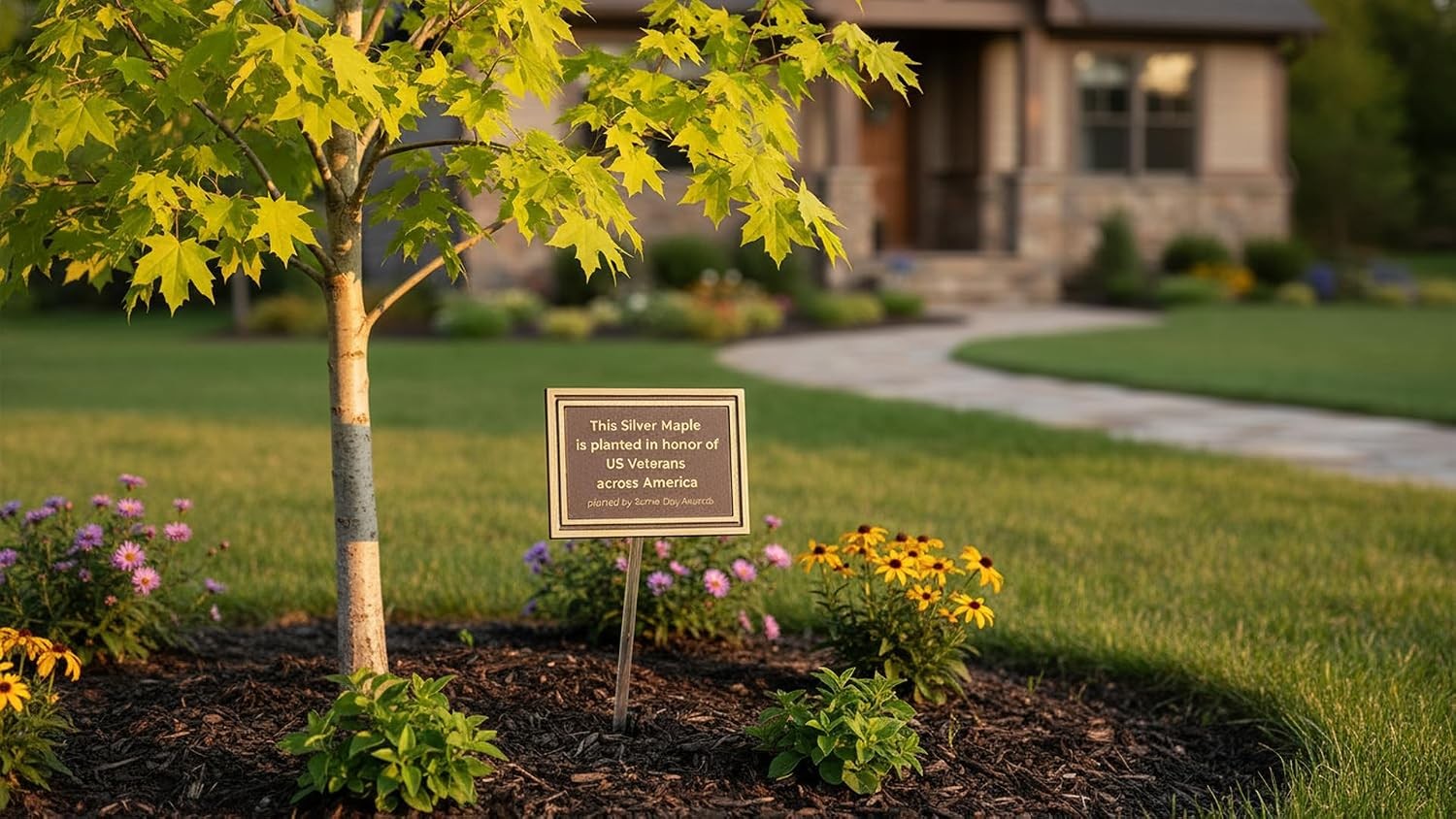 Memorial Plaque with Stake 8×10 | Personalized Custom Engraved Aluminum