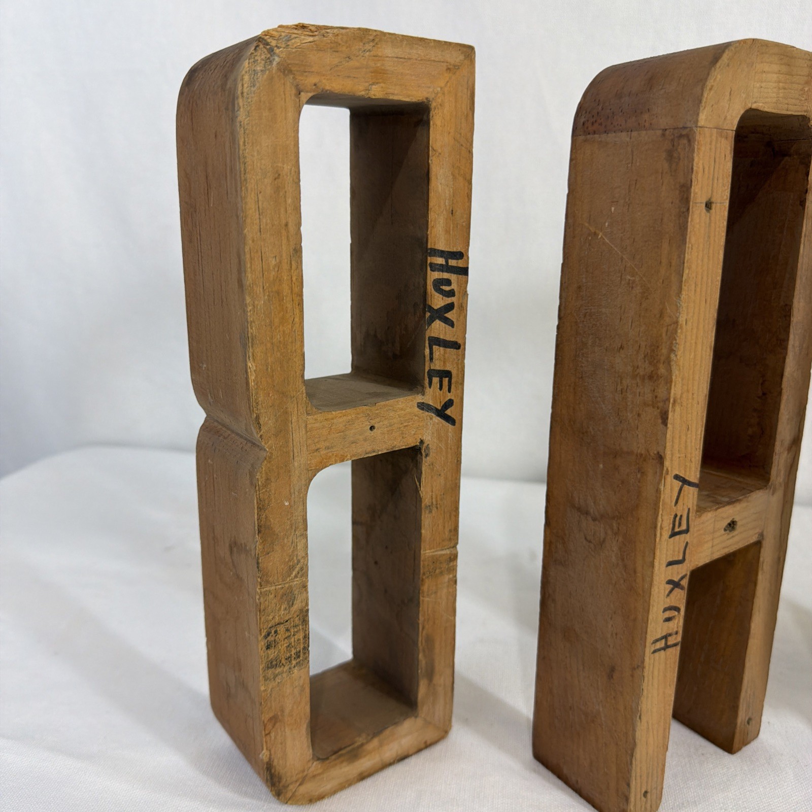Vintage 10” Tall Solid Wood Letters “BAR”Sign Industrial Architectural Art Deco