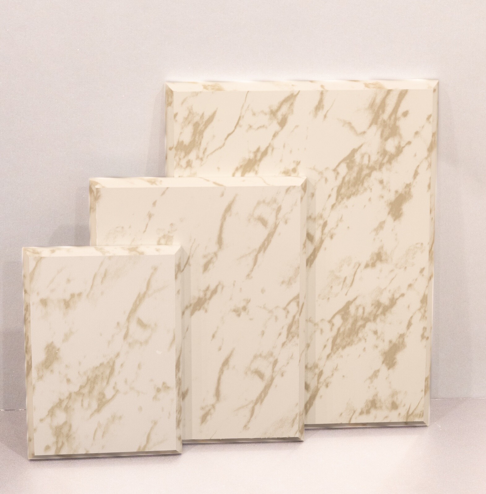 White Marble Finish Blank Award Plaque, DIY Blank Sign 5×7, 7×9, 9×12 inch