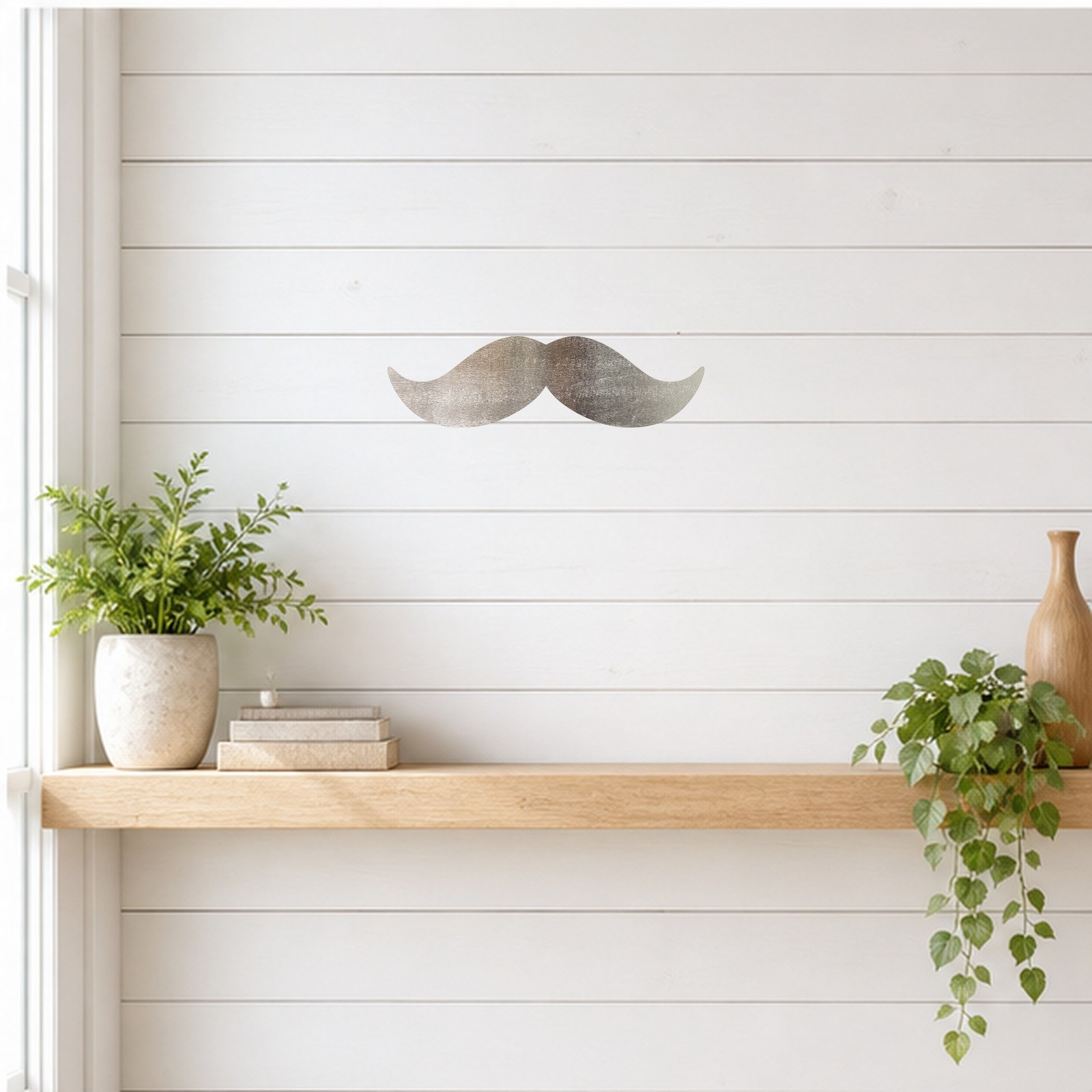 Mustache Steel Cutout Shape, Raw Metal Wall Art and Craft Supply