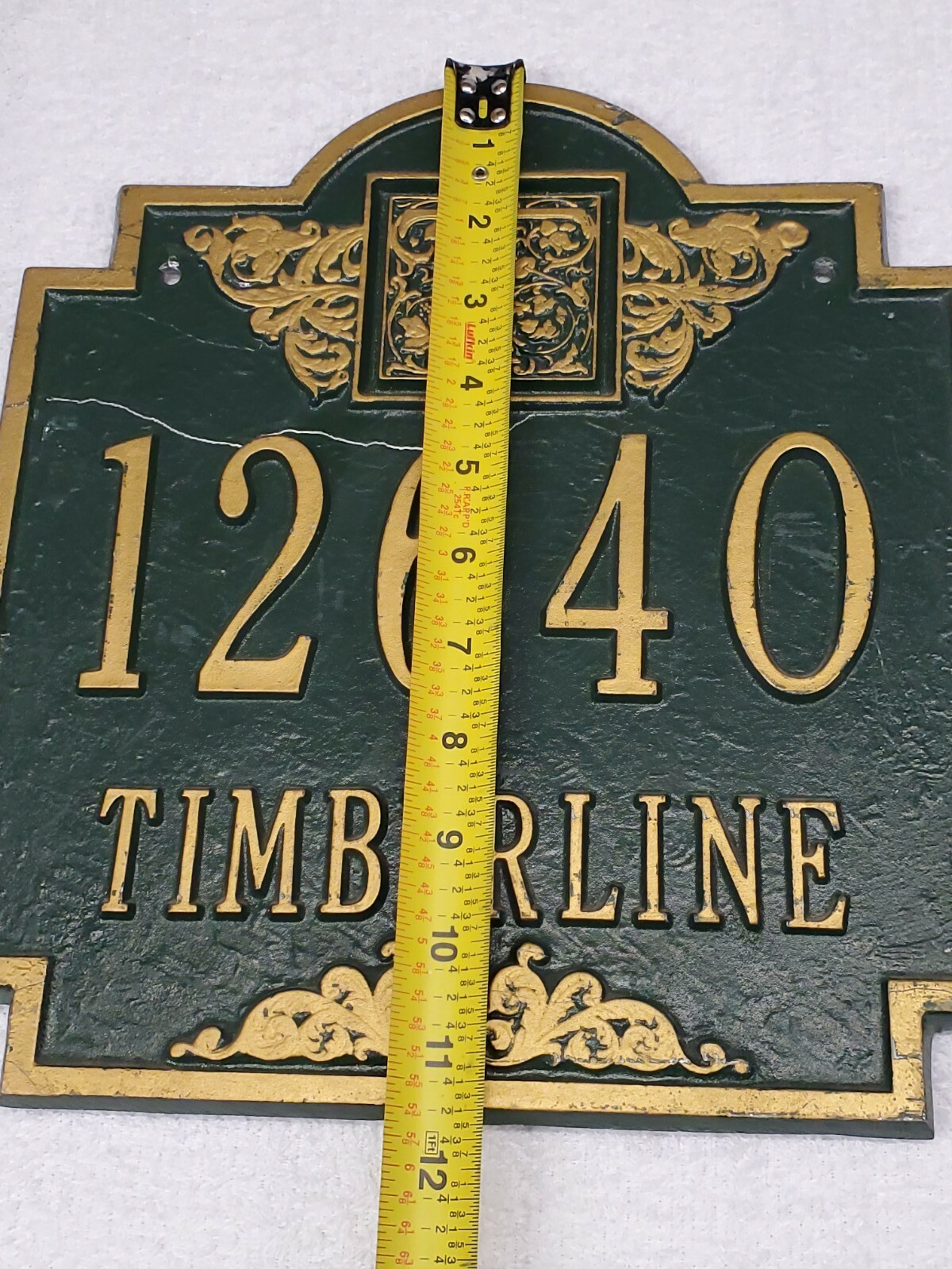 Vintage Cast Iron House Home Plaque Number Signs Lot of 4 Various Color/Size XL