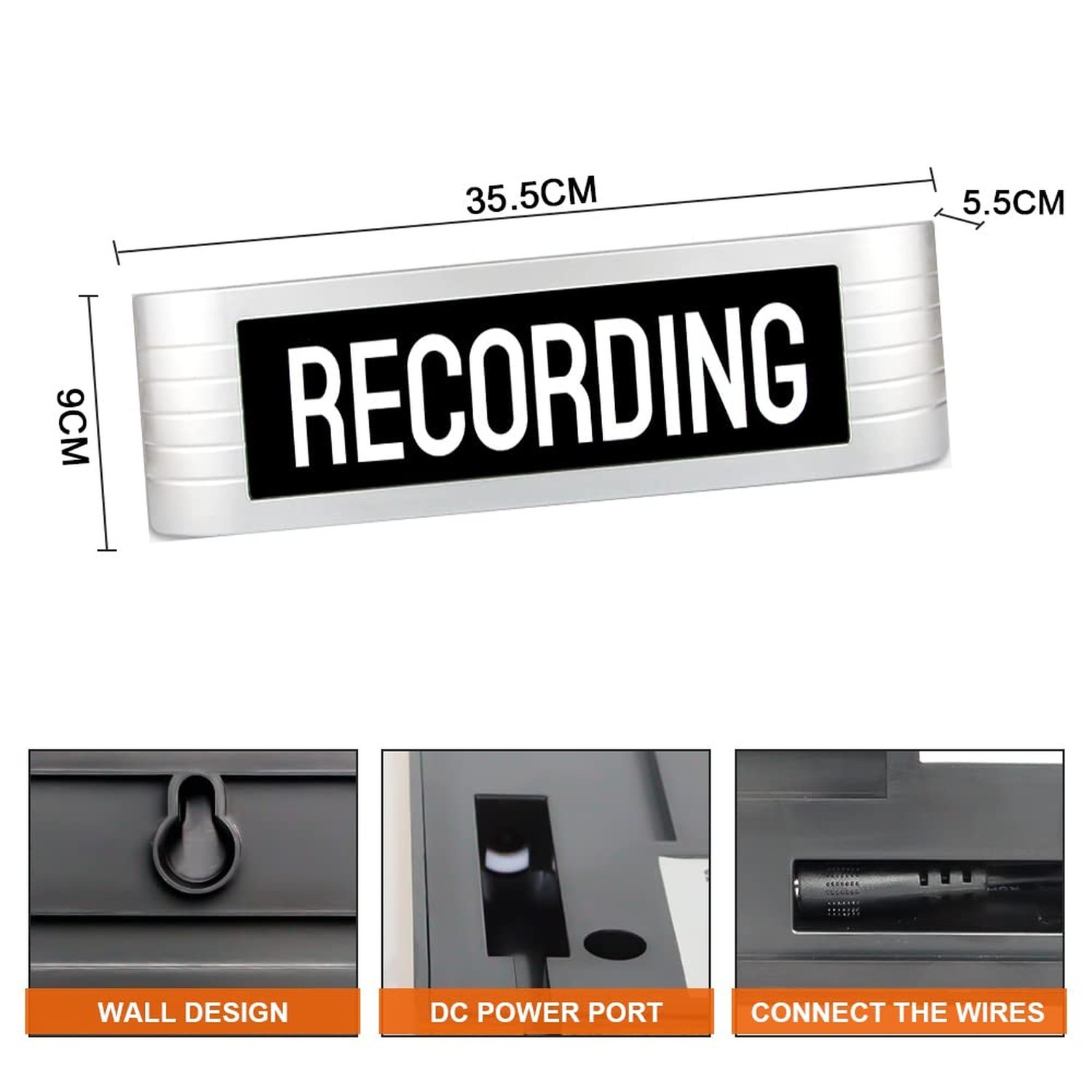 Neon Sign Light Recording Warning Sign for Studio Radio Station Office or hom…