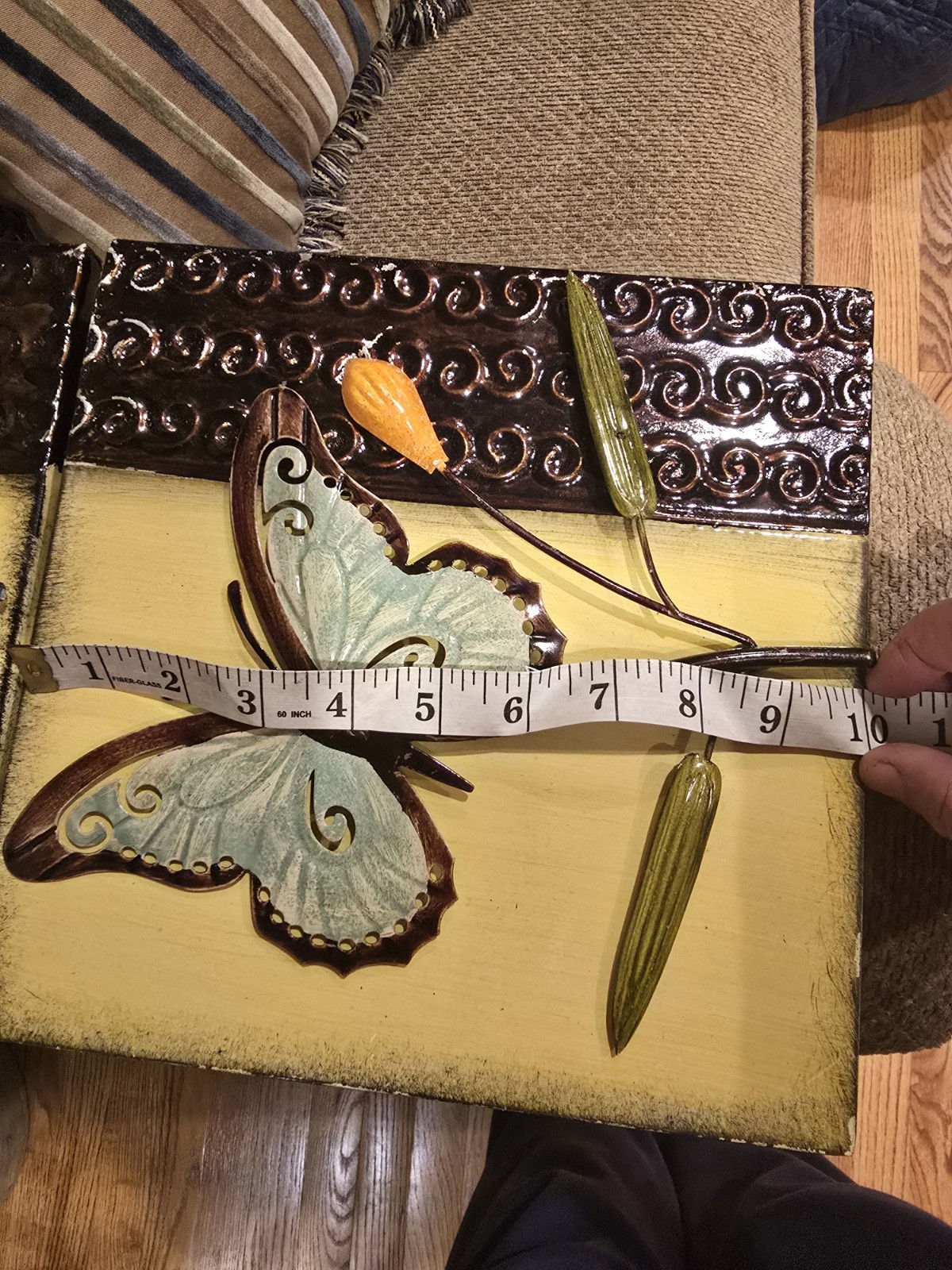 Lot Of 2 Metal 3D Butterfly Wall Art