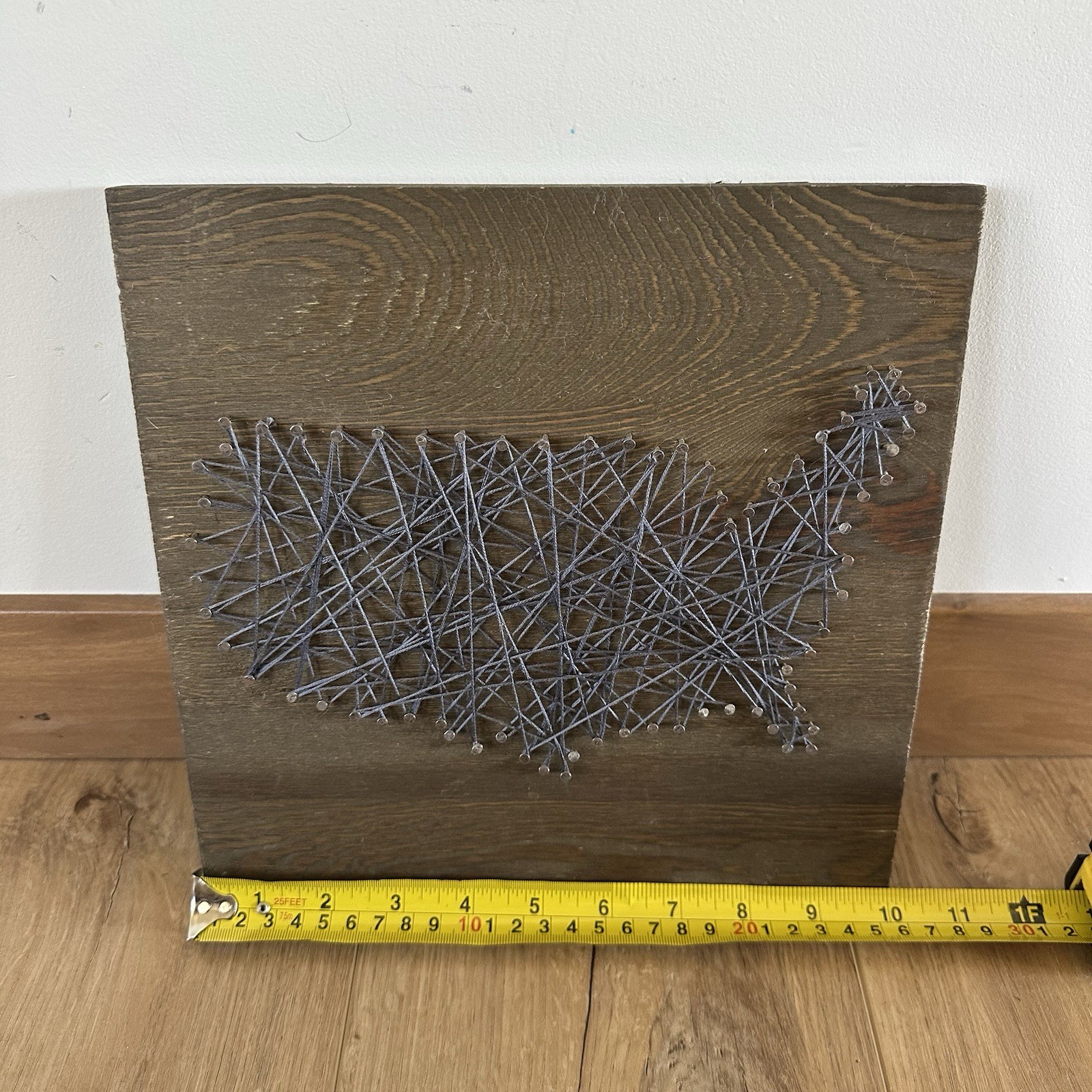 United States String Nail Wall Art Wooden 10×10
