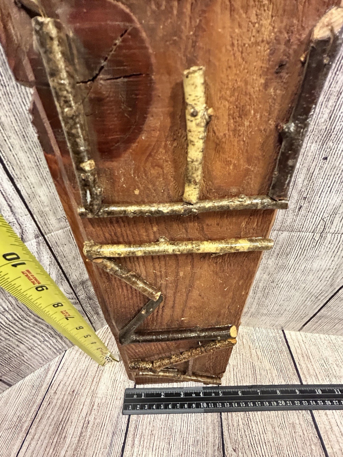 Rustic AMERICA Twig Letter Folk Art Reclaimed Wood Cabin Wall Sign Handmade