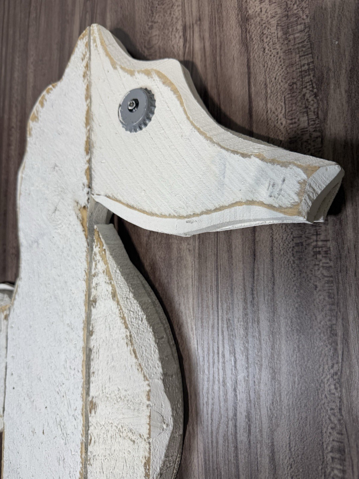 Large White Seahorse Wall Art/Wood/Rustic/23”x9.5”x1.25”/Coastal Art