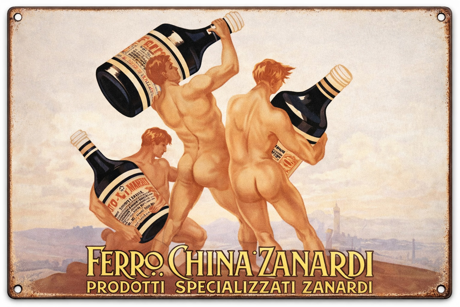 Ferro China 1919 Italian Tonic Wine Retro Vintage Advertisement 8×12 METAL SIGN