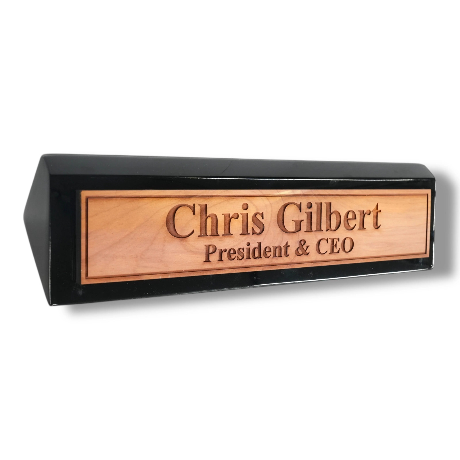 Desk Wedge Name Plate – Personalized Titles and Styles – 11 Inches