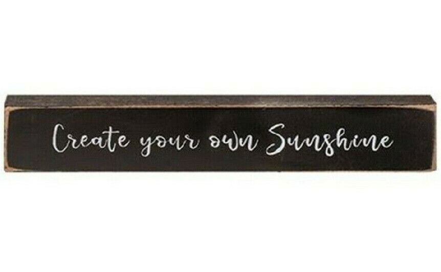 New TRUST IN THE LORD Block Sign Stick 6″ W 1″ H Black Painted Wood 3 Assorted
