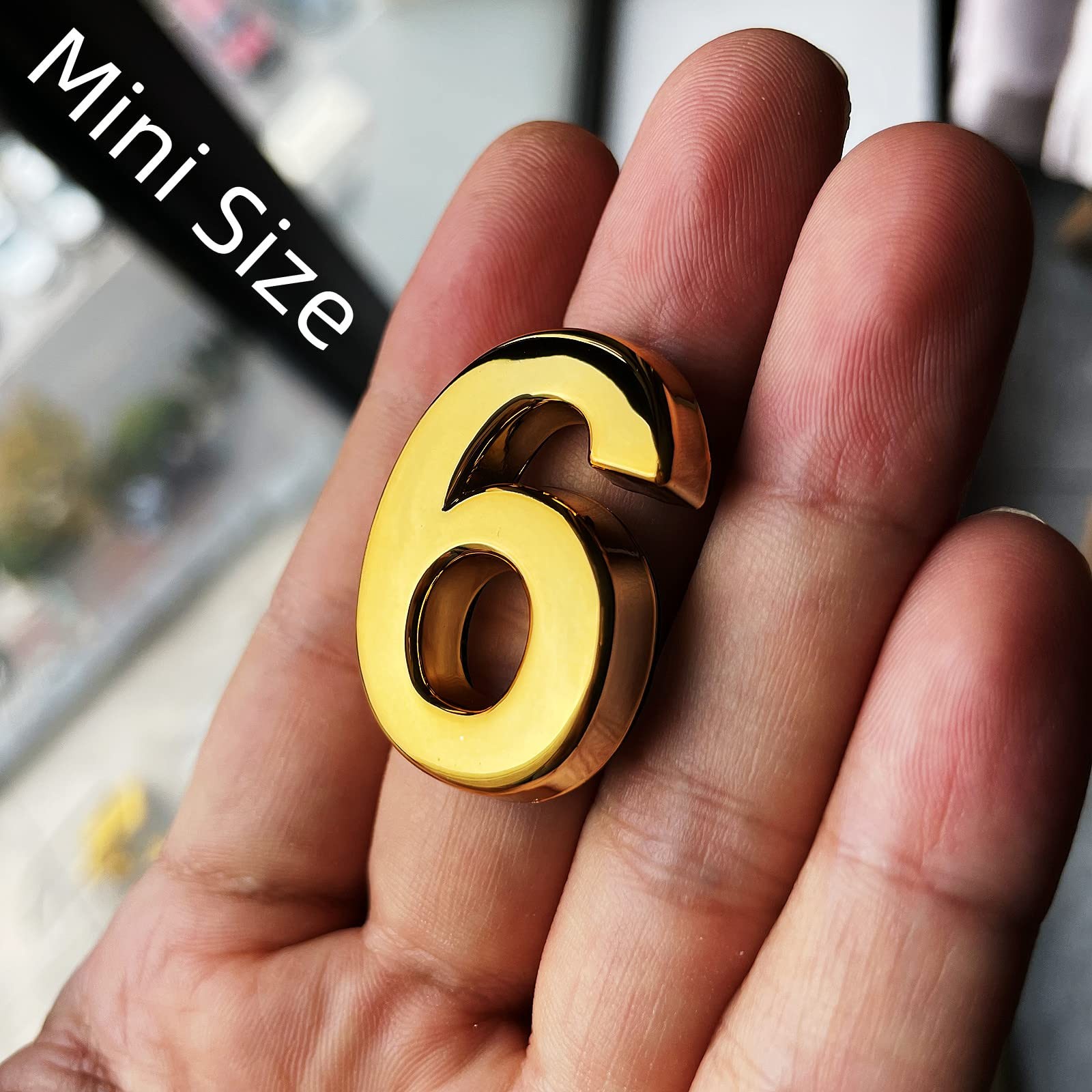 Mailbox Numbers 1 1/2IN, Self Stick Door Number Small Gold Sign Stickers