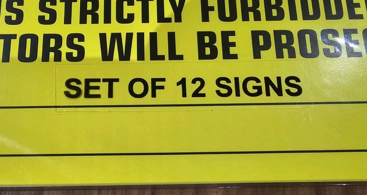 12 Posted Private Property No Trespassing Sign for Outdoors- 12 Signs, 11″ x 11″