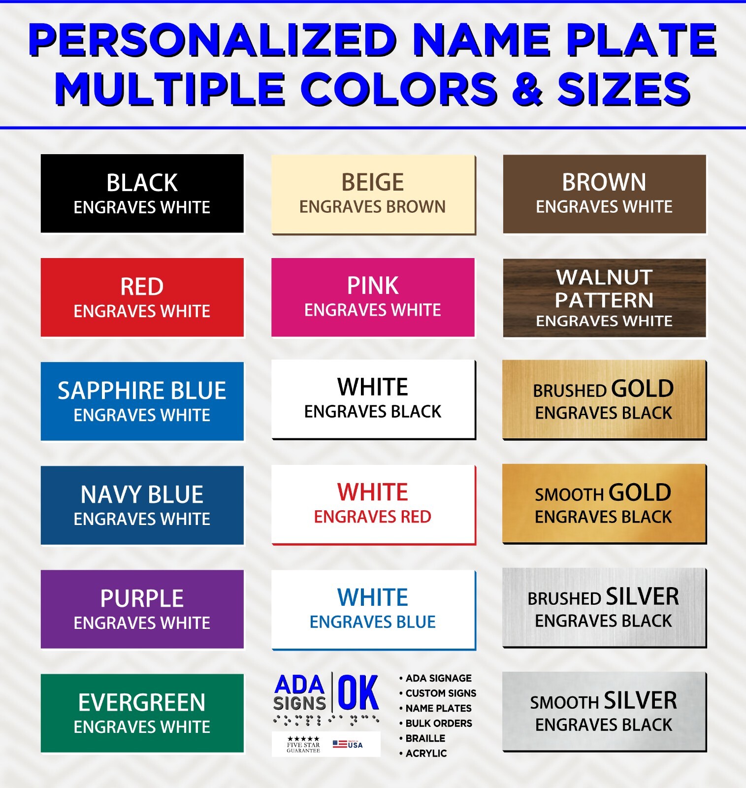 2″ x 8″ DOOR or DESK SIGN FOR OFFICE – NAME PLAQUE ID – 2 LINES OF TEXT – CUSTOM